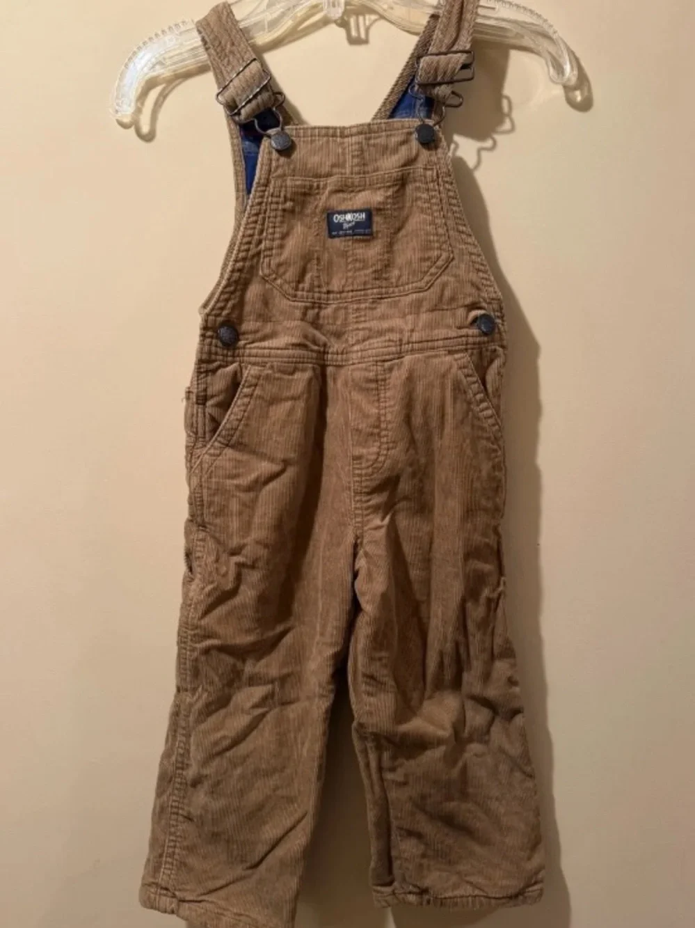 OshKosh B'gosh Tan Corduroy Kids Overalls
